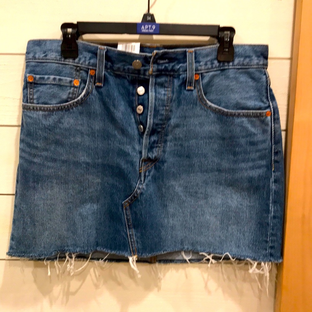 Deconstructed Levi’s Button fly mini skirt New with tags